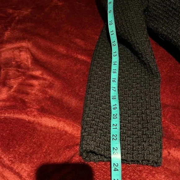 Calvin Klein  black tweed Wool Pea Coat Sz 10 - Picture 13 of 17